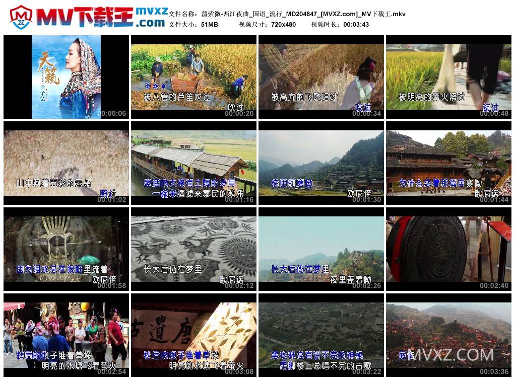 蒲紫微-西江夜曲_国语_流行_MD204847